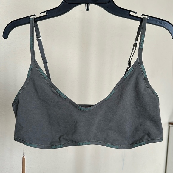 SKIMS Juniper Cotton Logo Scoop Neck Bralette Size 3X - Picture 2 of 6